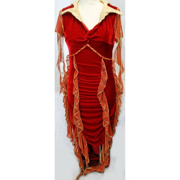 Disguise Cirque Du Soleil Diabla Sexy Red Dress Costume Womens Small Medium - Picture 1 of 12